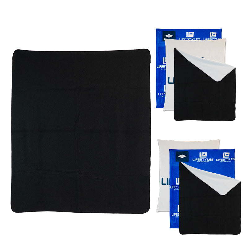 Custom Contrast Stitch Throw Blanket