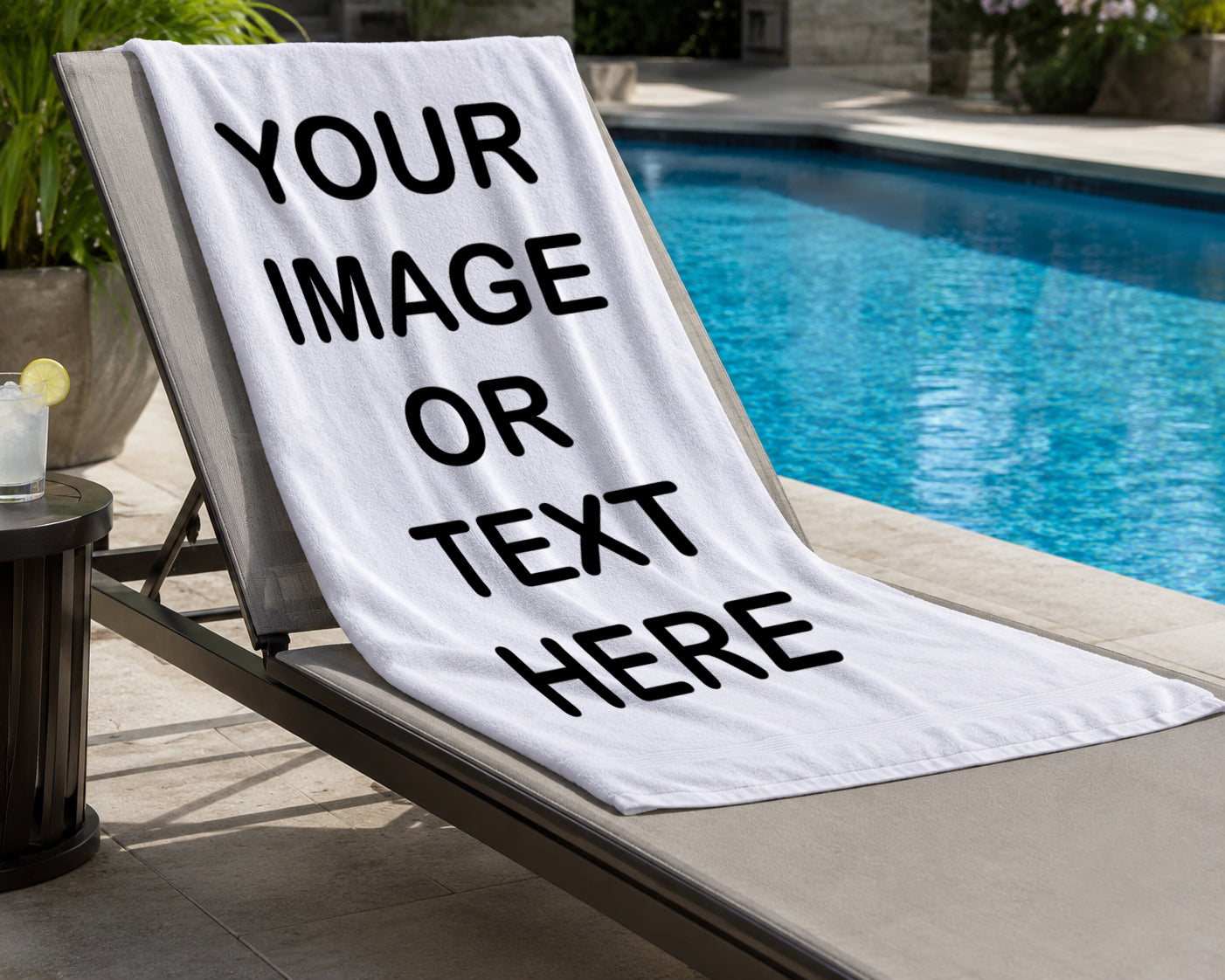 Personalized Beach Towel | Business Promotions | Company Giveaways | Personal Summer Vacation Keepsake | Brand Promotional Tool | Swim Team