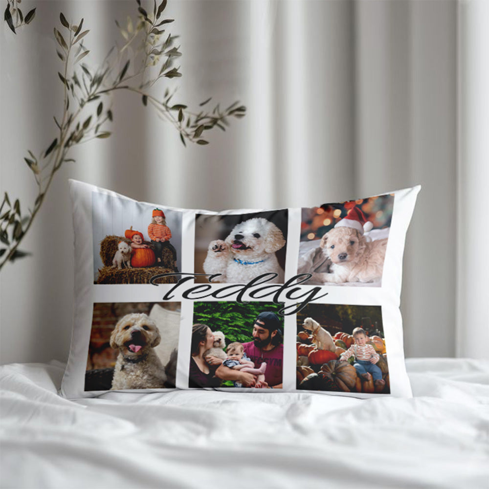 Custom Photo Personalized Microfiber Lumbar Blown and Sewn