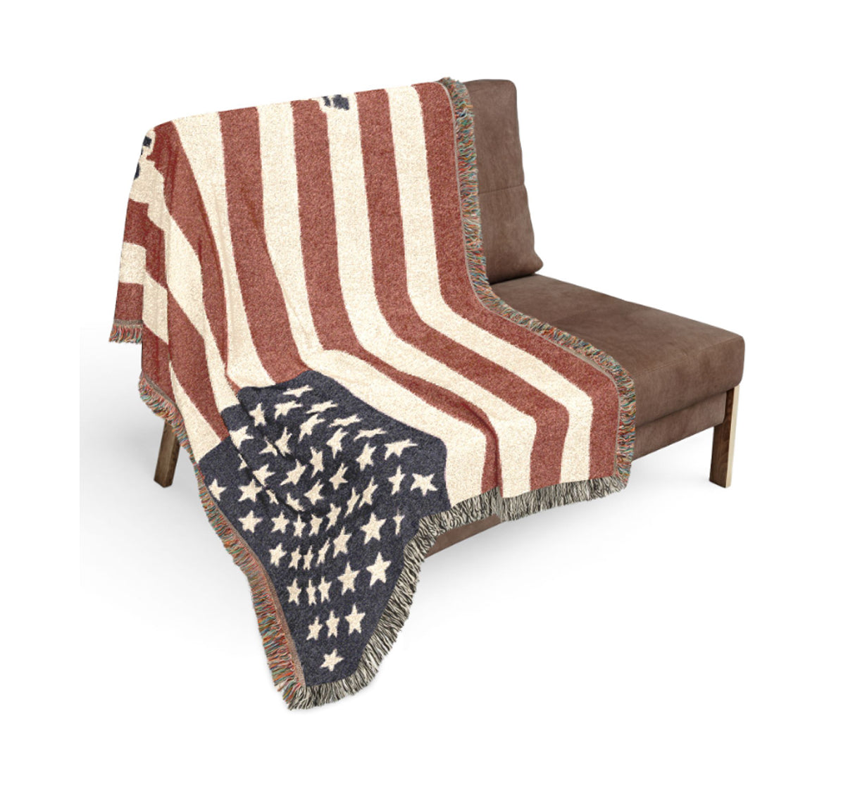 Optioanl Personalized American Flag Woven Blanket | Patriotic American Throw | Labor Day  | Memorial Day | Veteran's Day | Americana Decor