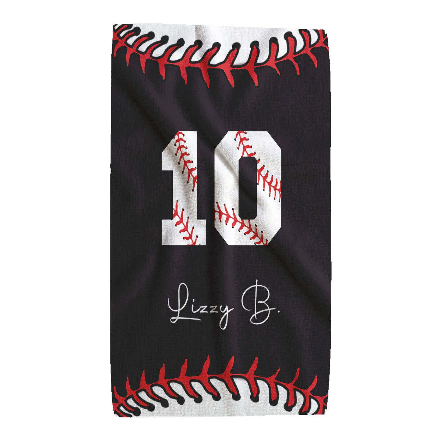 Personalized Baseball Sports Towel | Custom Name & Number Towel | Baseball Player Gift | Team Spirit Towel | Baseball Fan Gift | Game Day (16x25)
