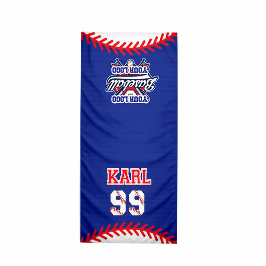 Personalized Baseball Player Cooling Sports Towel | Name and Number | Team Spirit | Athlete Gift | Game Fan Support | Dugout Towel (16" x 32")