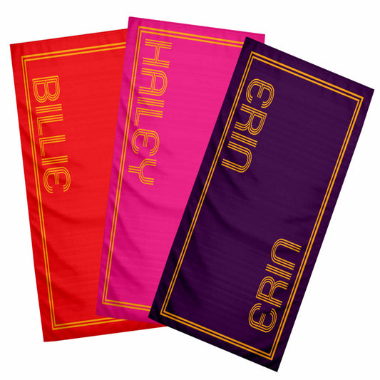 Personalized Cooling Sports Towel with Name | Ball Player Athlete Gift | Sports Team Towel | Gym Yoga Pilates | Workout Fitness | Game Day (16" x 32)