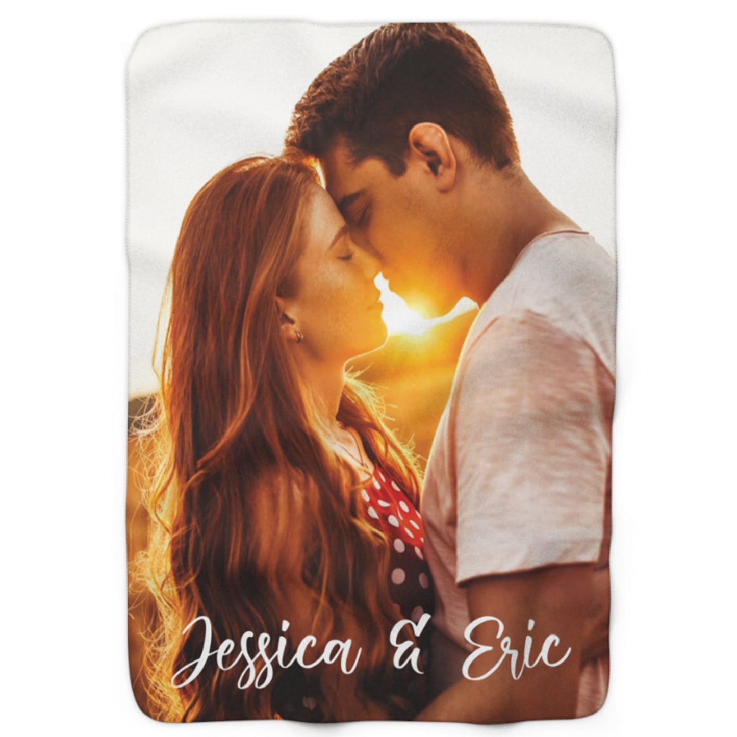 Custom Personalized One Photo Collage Blanket | Couples Family Memory Keepsake Thow | Sentimental Gifts for Friends | Engagement Present