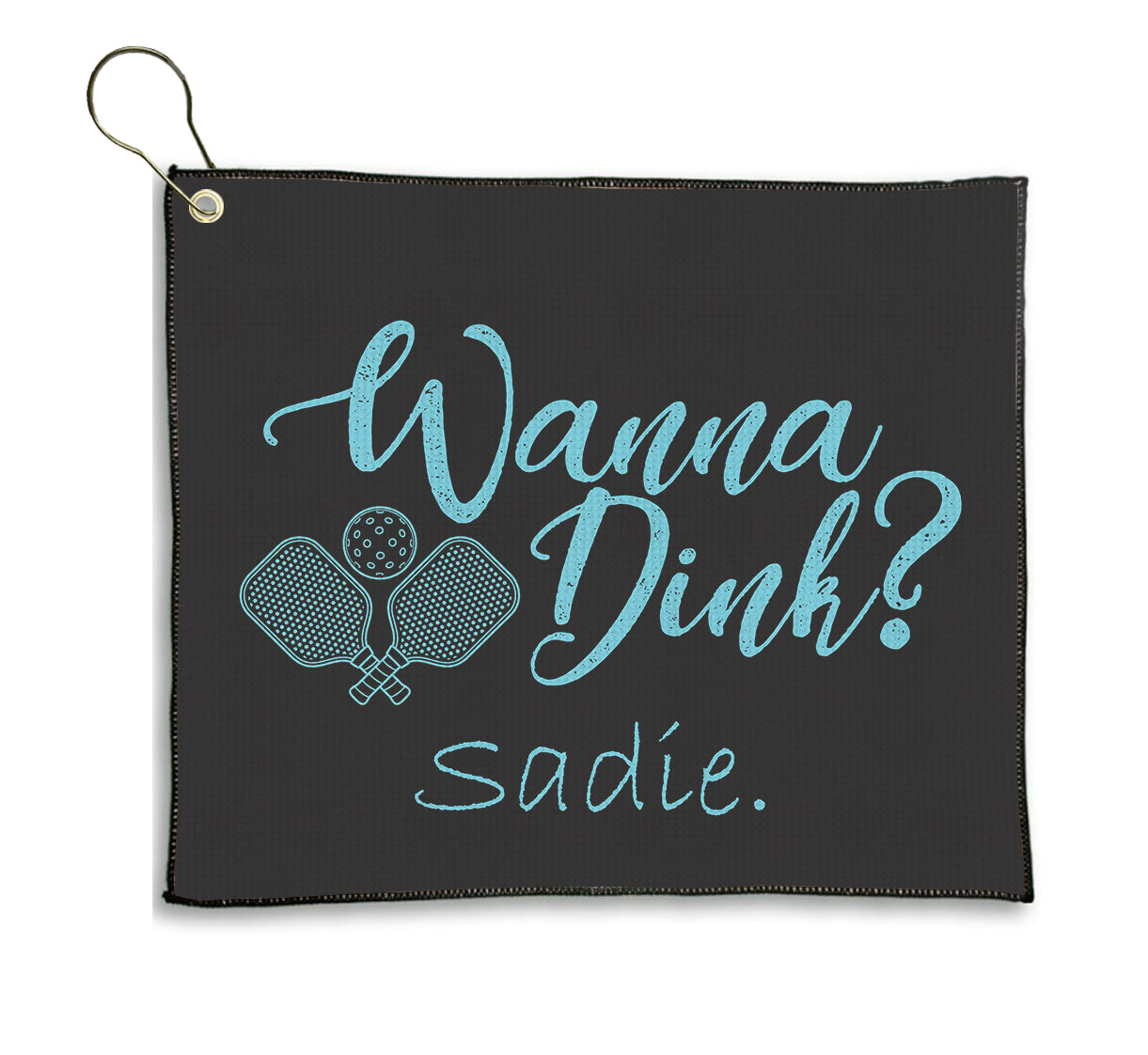 Personalized Pickleball Theme Sports Towel with Name | Custom Dink Golf Towel | Female Partner Team Player Coach Tournament Gift | Game Day