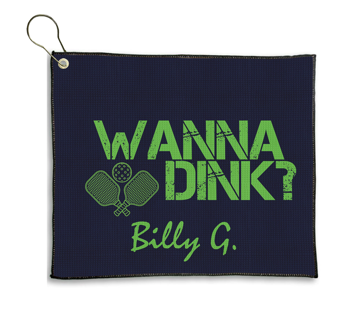 Personalized Pickleball Theme Sports Towel with Name | Custom Dink Golf Towel | Male Partner Team Player Coach Tournament Gift | Game Day