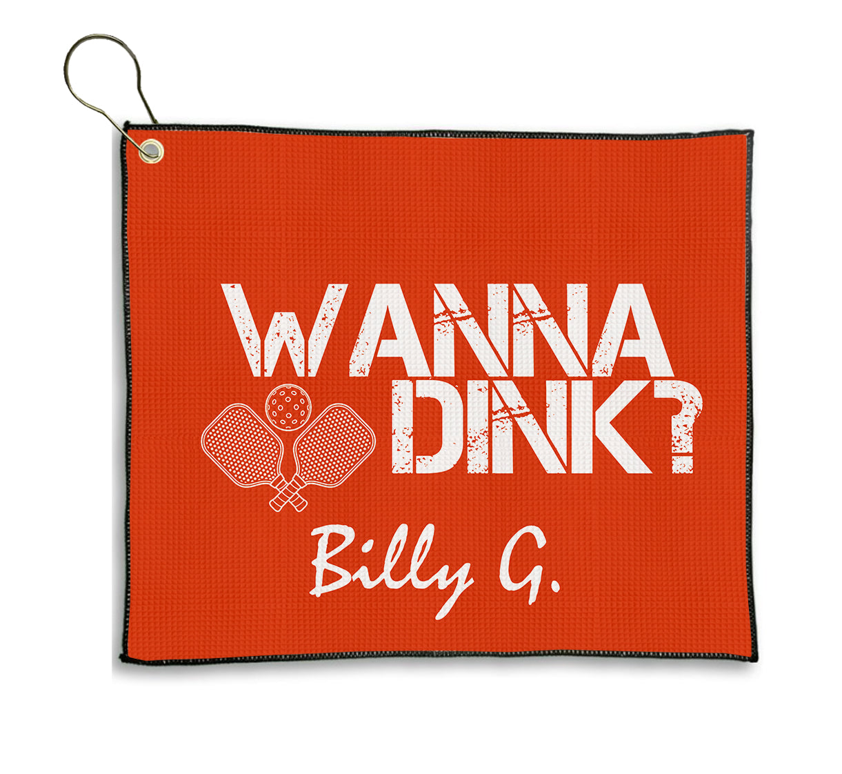 Personalized Pickleball Theme Sports Towel with Name | Custom Dink Golf Towel | Male Partner Team Player Coach Tournament Gift | Game Day