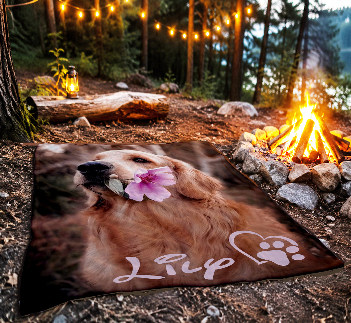 Custom Personalized Single Photo Pet Blanket | Dog or Cat Keepsake Thow | Family Keepsake | Dog and Cat Lover Gift | Dog Mom and Dad Present
