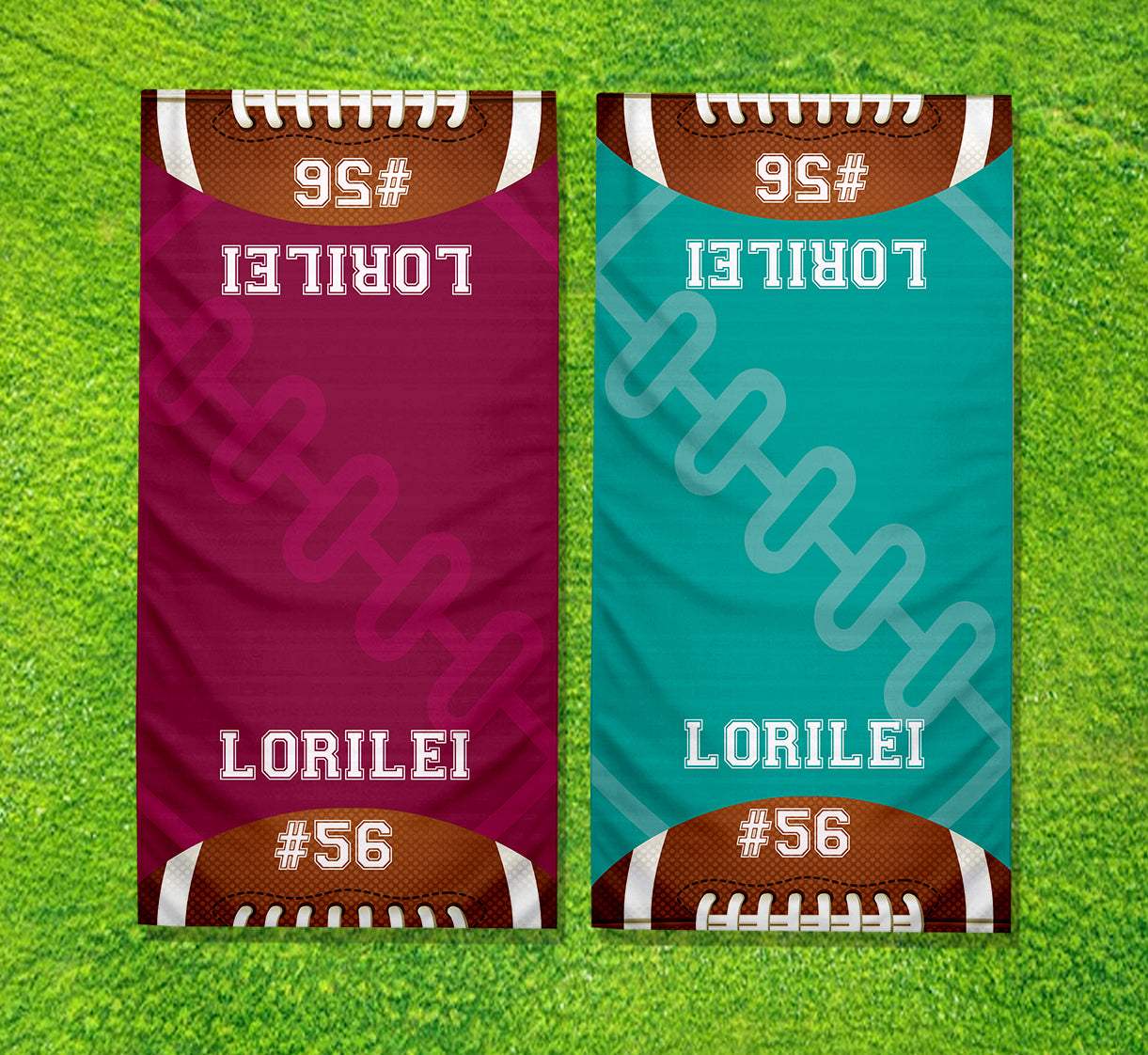 Personalized Football Player Cooling Sports Towel | Name and Number | Team Spirit | Athlete Gift | Game Fan Support | Dugout Towel