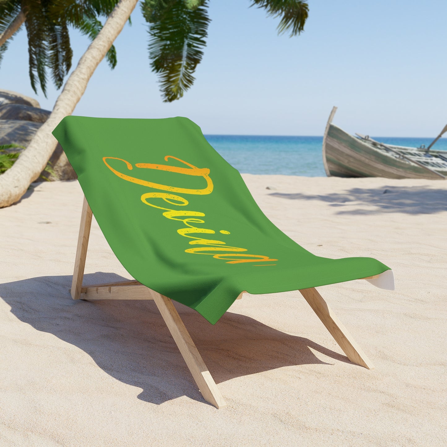 Personalized Solid Color Sun Kissed Name Feminine Beach Towels | Poolside Keepsake  | Girls Beach Day | Back to School Gift | Beachy Style