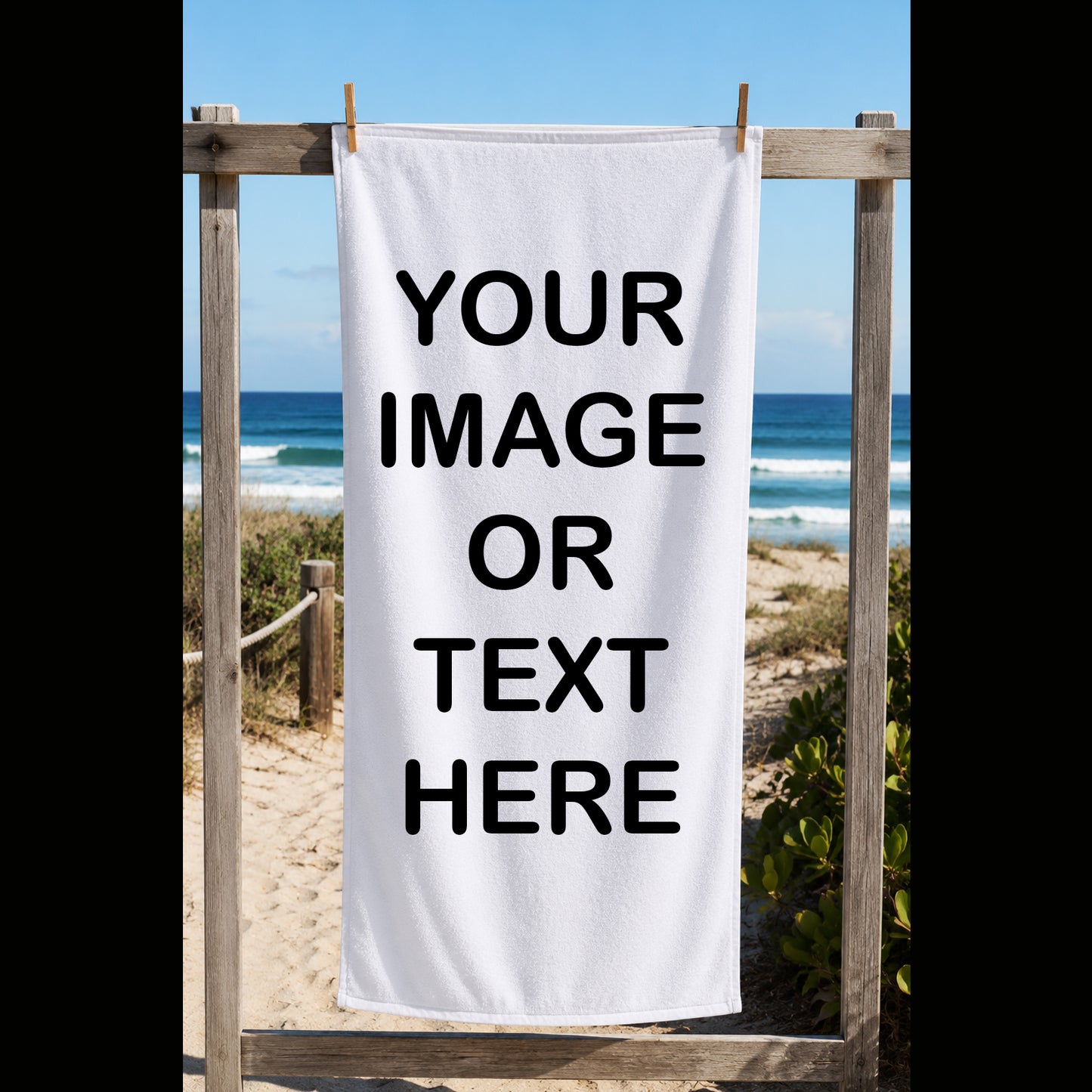Personalized Beach Towel | Business Promotions | Company Giveaways | Personal Summer Vacation Keepsake | Brand Promotional Tool | Swim Team