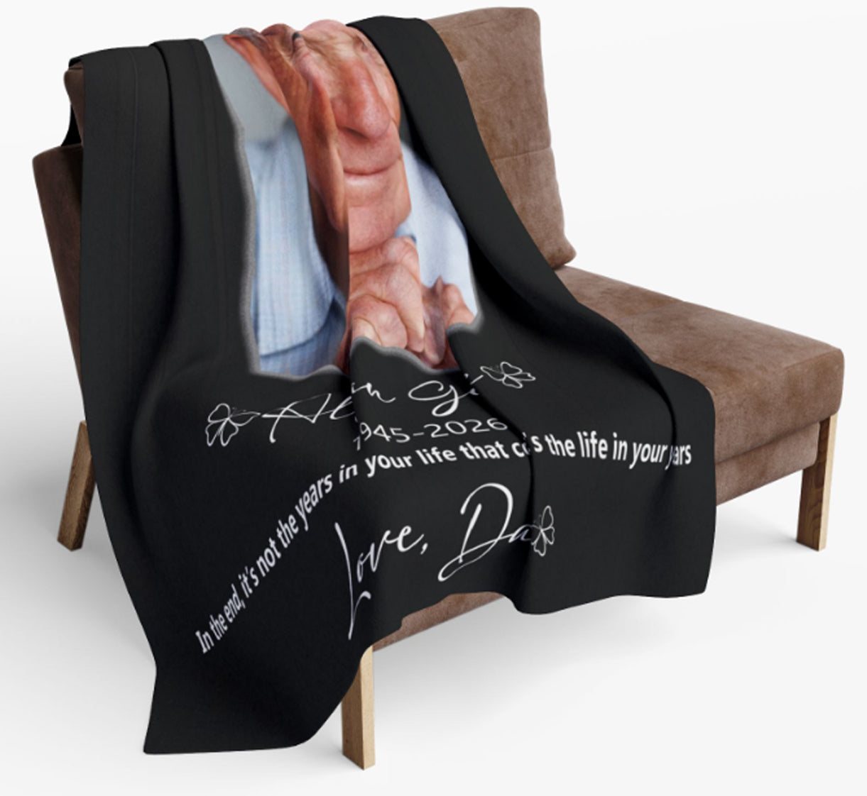 Personalized Memorial Photo Blanket | Memorial Throw | In Loving Memory Gift | Remembrance Keepsake | Sympathy Bereavement | Hug From Heaven