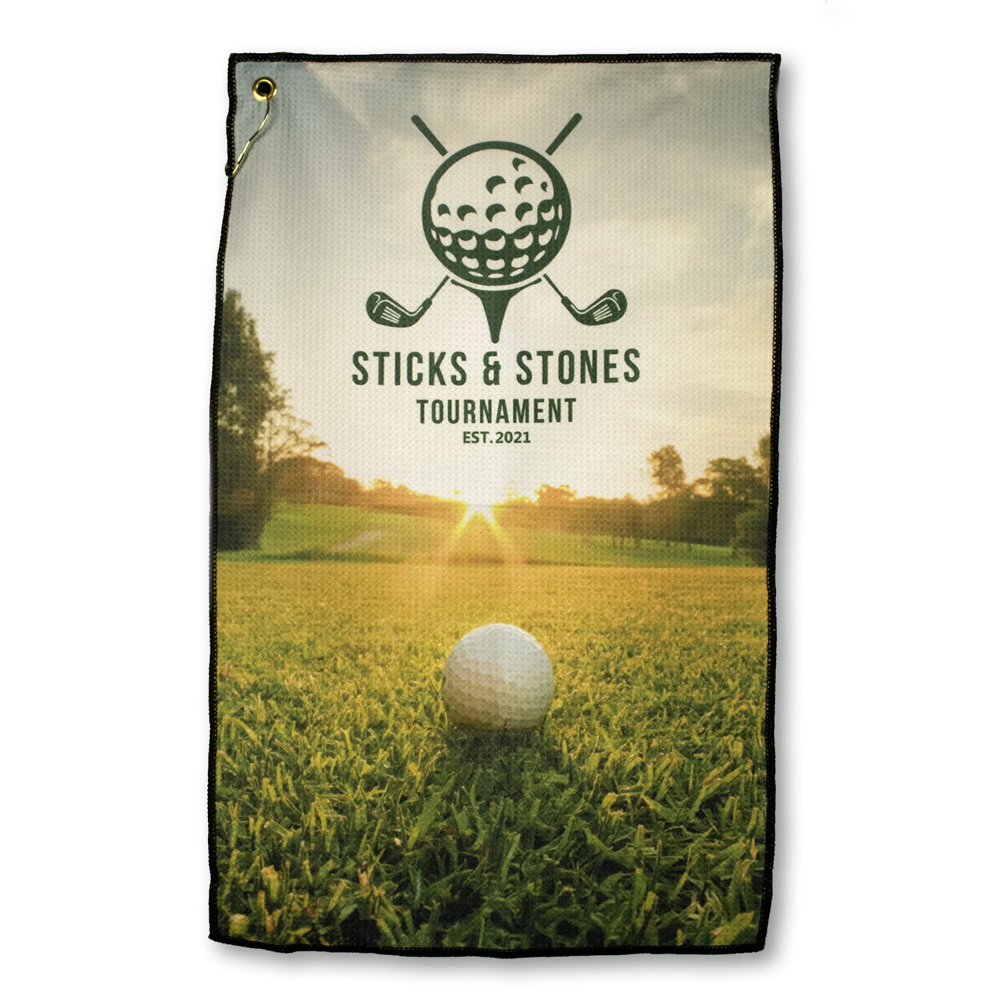Design Your Own - Microfiber Waffle Golf Towel  (16” x 26”)