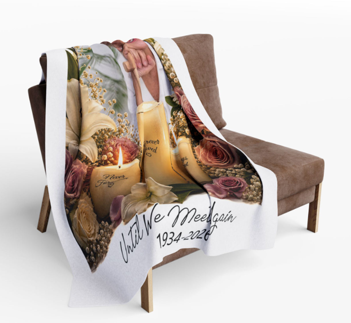 Personalized Memorial Photo Blanket | Memorial Throw | In Loving Memory Gift | Remembrance Keepsake | Sympathy Bereavement | Picture Memory