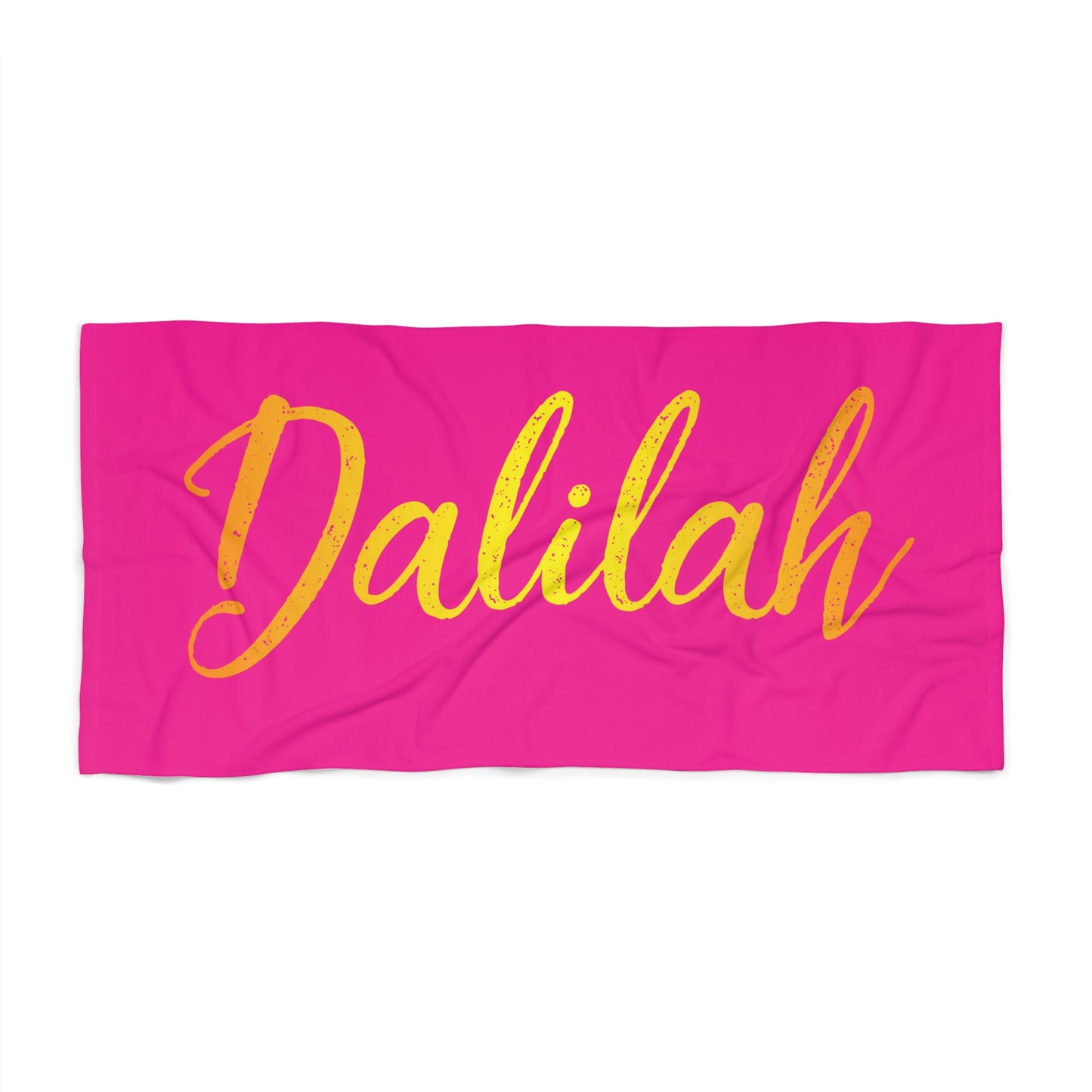 Personalized Solid Color Sun Kissed Name Feminine Beach Towels | Poolside Keepsake  | Girls Beach Day | Back to School Gift | Beachy Style