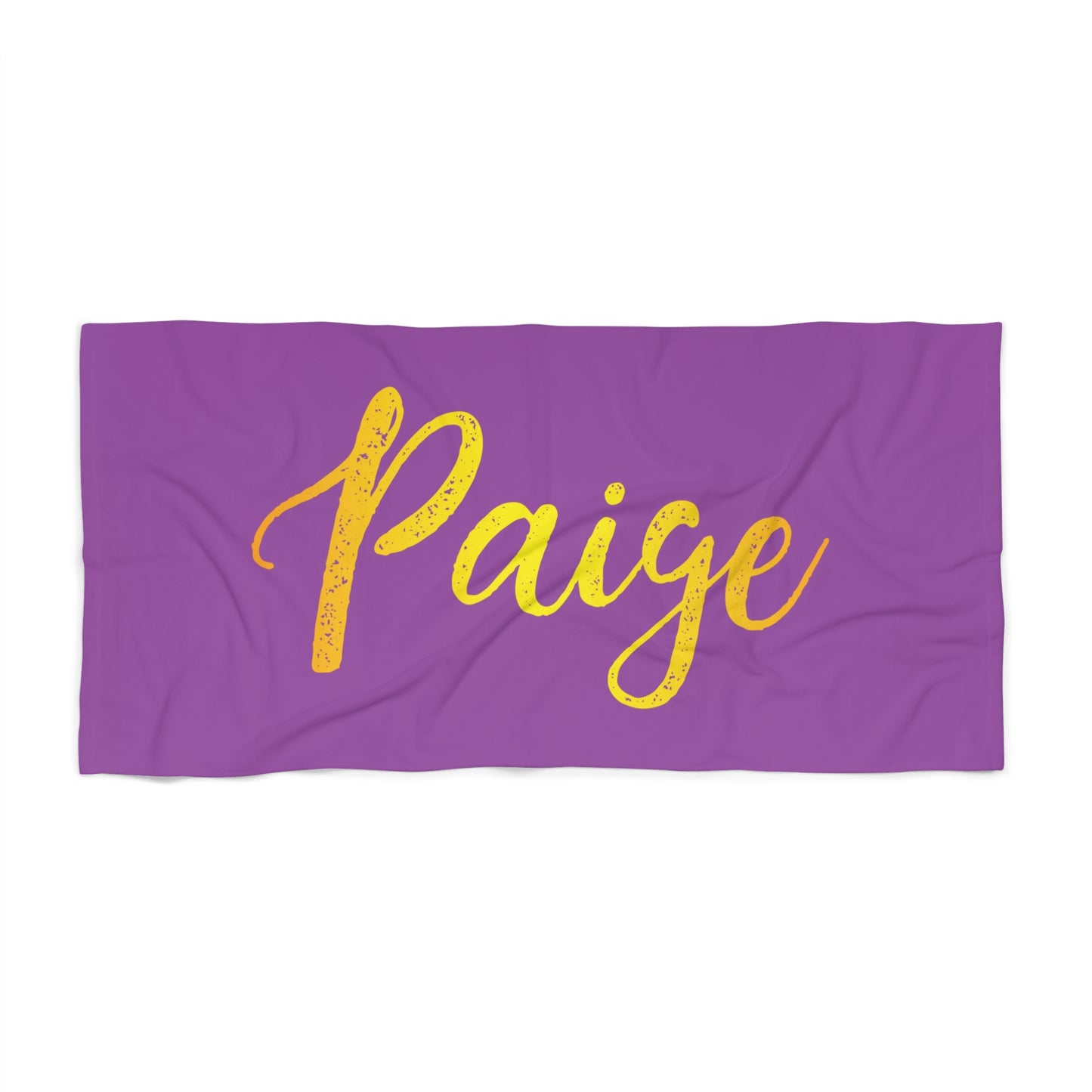 Personalized Solid Color Sun Kissed Name Feminine Beach Towels | Poolside Keepsake  | Girls Beach Day | Back to School Gift | Beachy Style