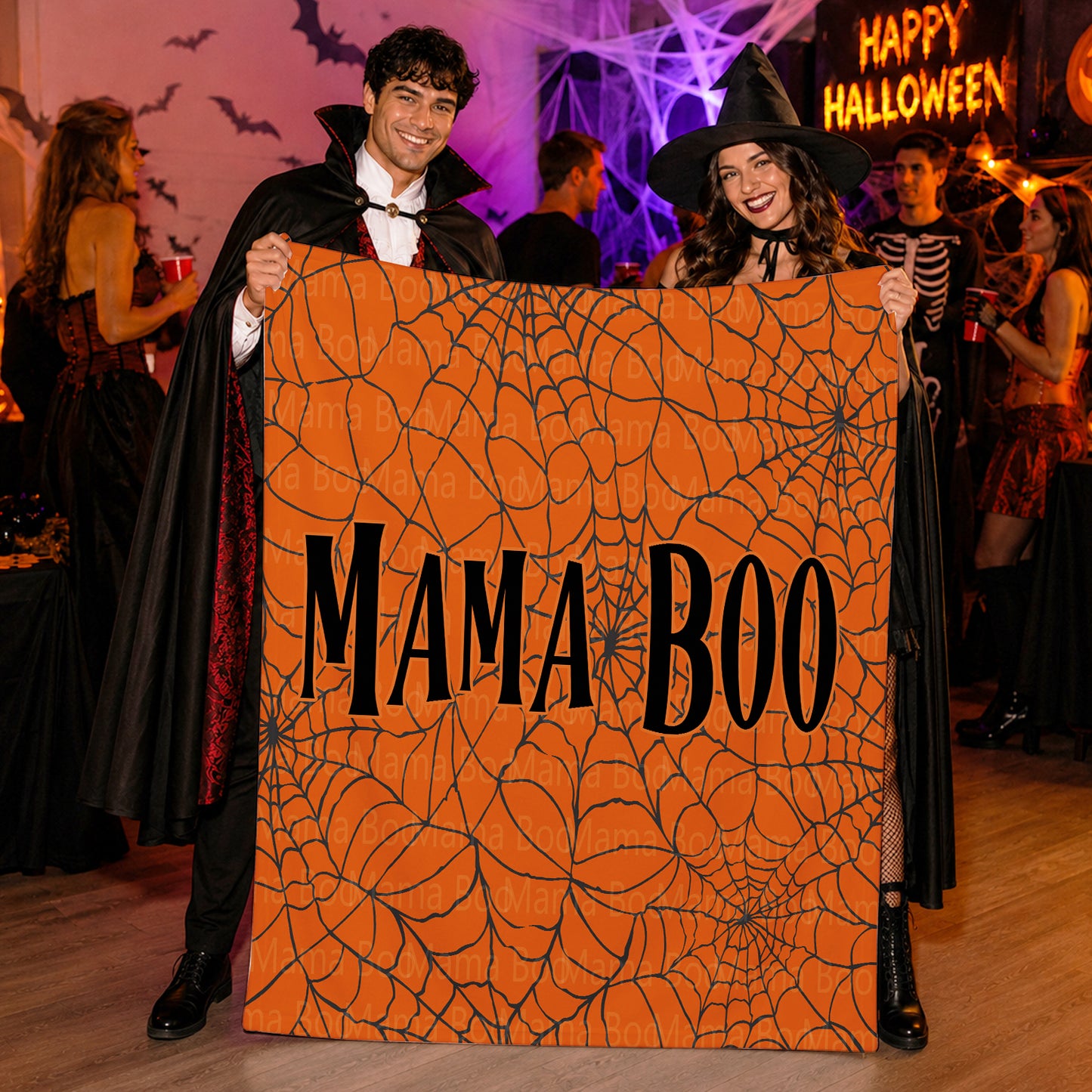 Personalized Halloween Spider Web Name Blanket | Creepy Throw | Macabre Gift |  Spooky Home Fall Decor | Halloween Keepsake | Eerie Autumn