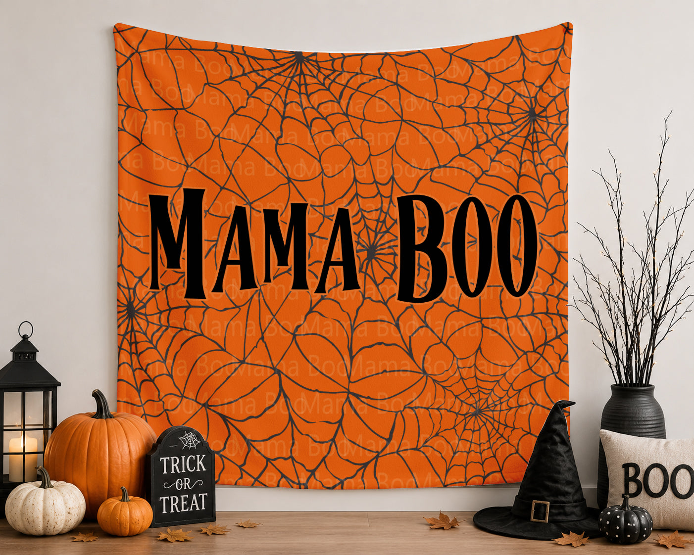Personalized Halloween Spider Web Name Blanket | Creepy Throw | Macabre Gift |  Spooky Home Fall Decor | Halloween Keepsake | Eerie Autumn