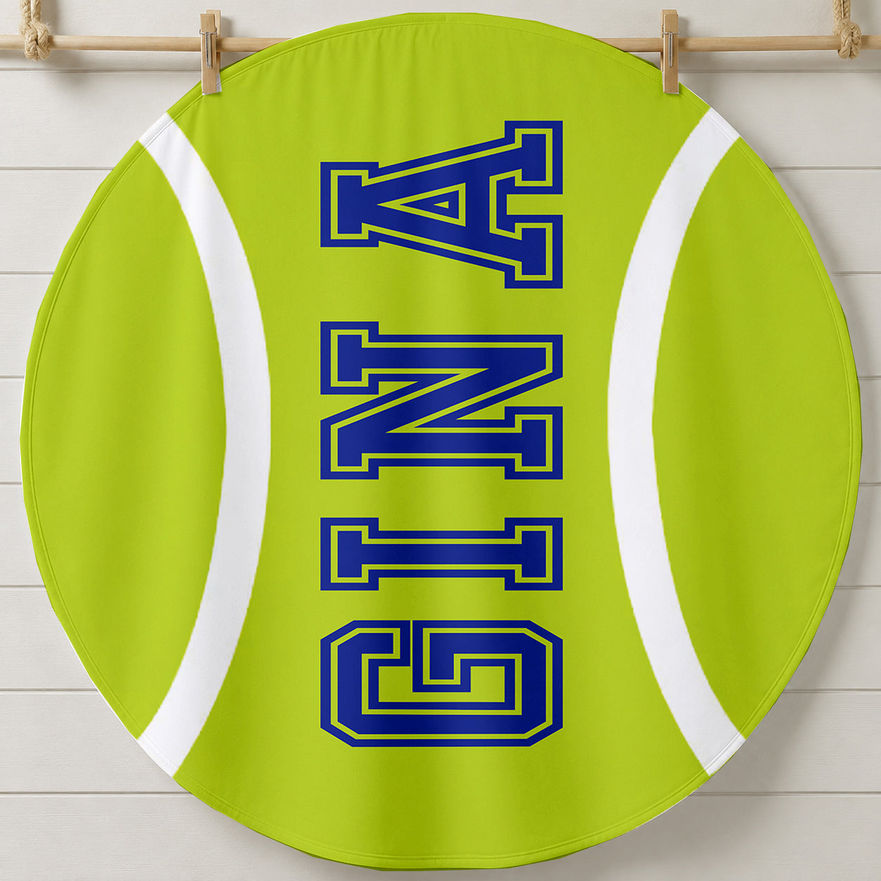 Personalized Sports Round Beach Towel  |  Sport Team Logo and Number | Stadium Towel | Baseball, Volleyball, Basketball, Tennis, Soccor Gift