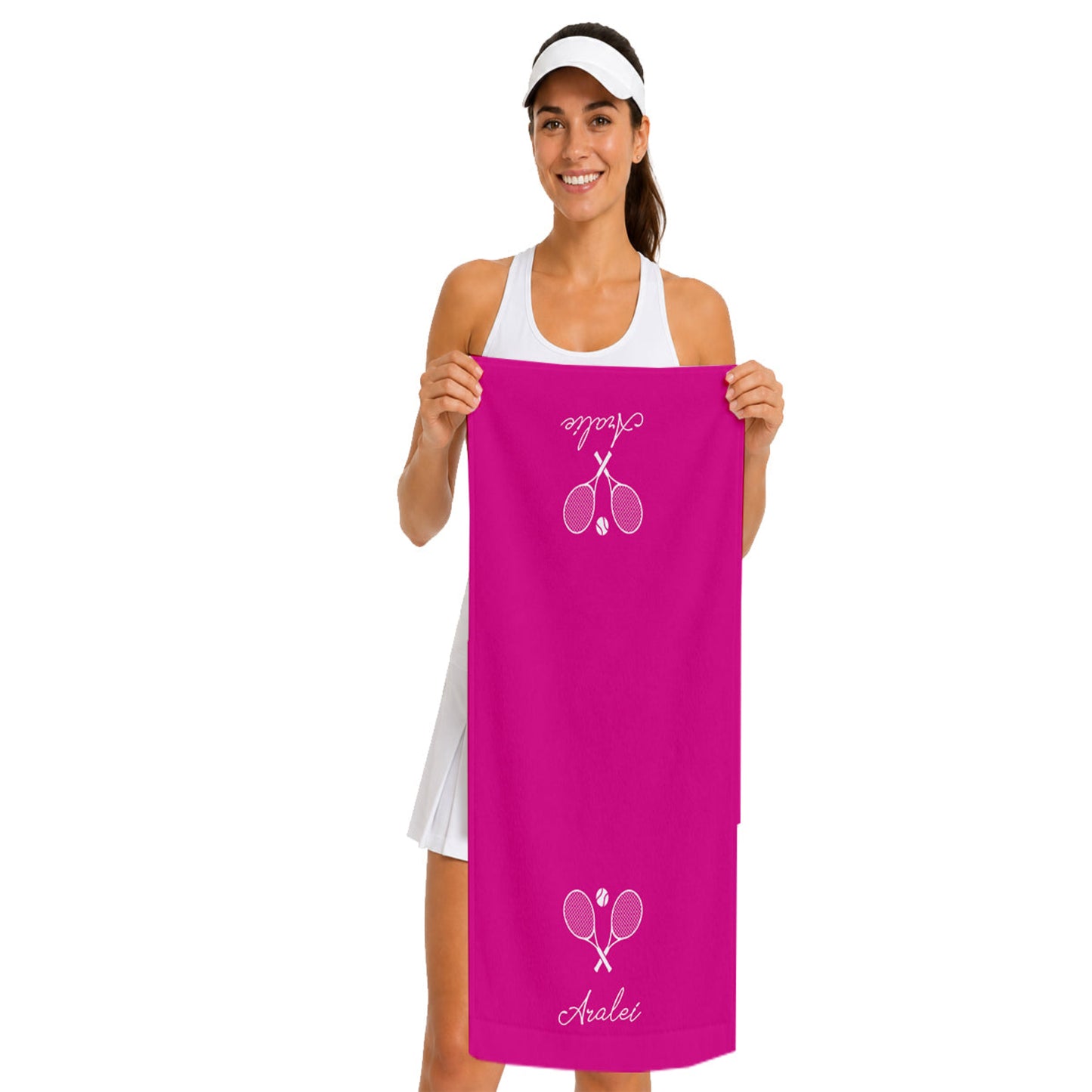 Personalized Tennis Cooling Towel | Custom Name Sports Towel | Tennis Player Gift | Tennis Team Gift | Tennis Coach Gift | Tennis Match Gift (16x32)