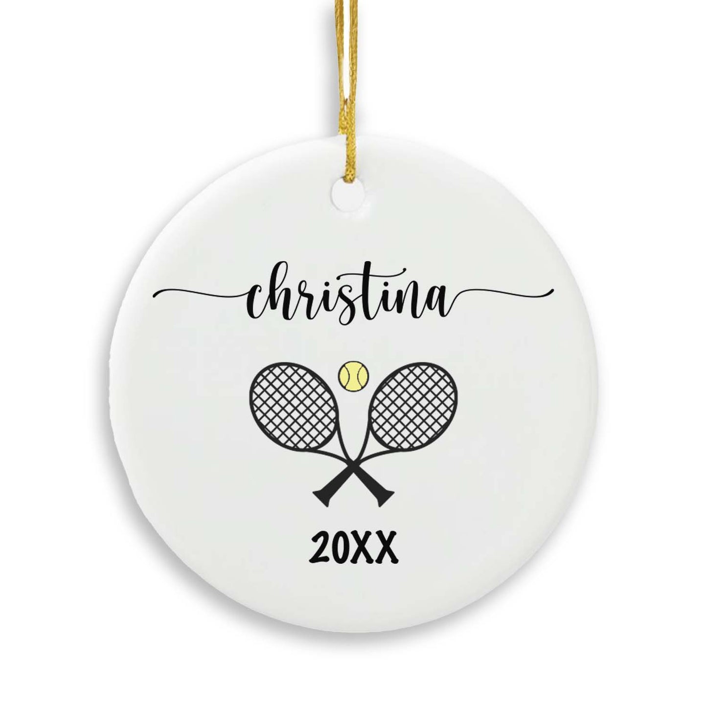 Tennis Christmas Ornament