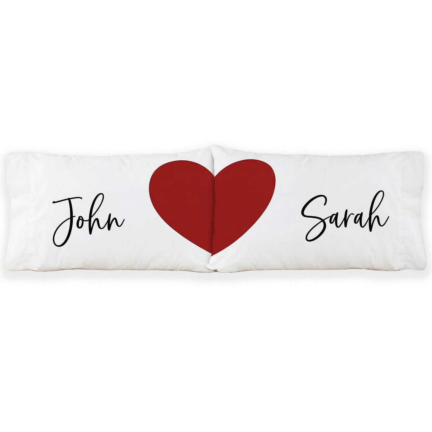 Custom Pillowcase Name Set. Valentines/Anniversary pillowcase set