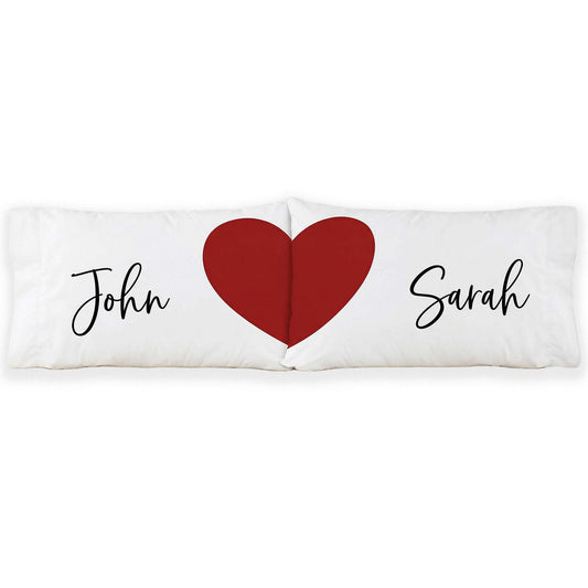 Custom Pillowcase Name Set. Valentines/Anniversary pillowcase set