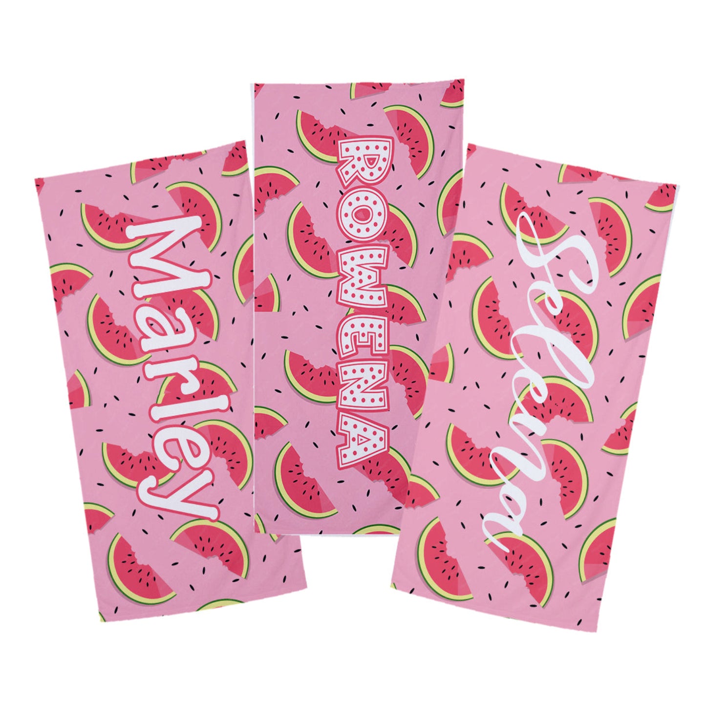 Personalized Summer Watermelon Beach Towel