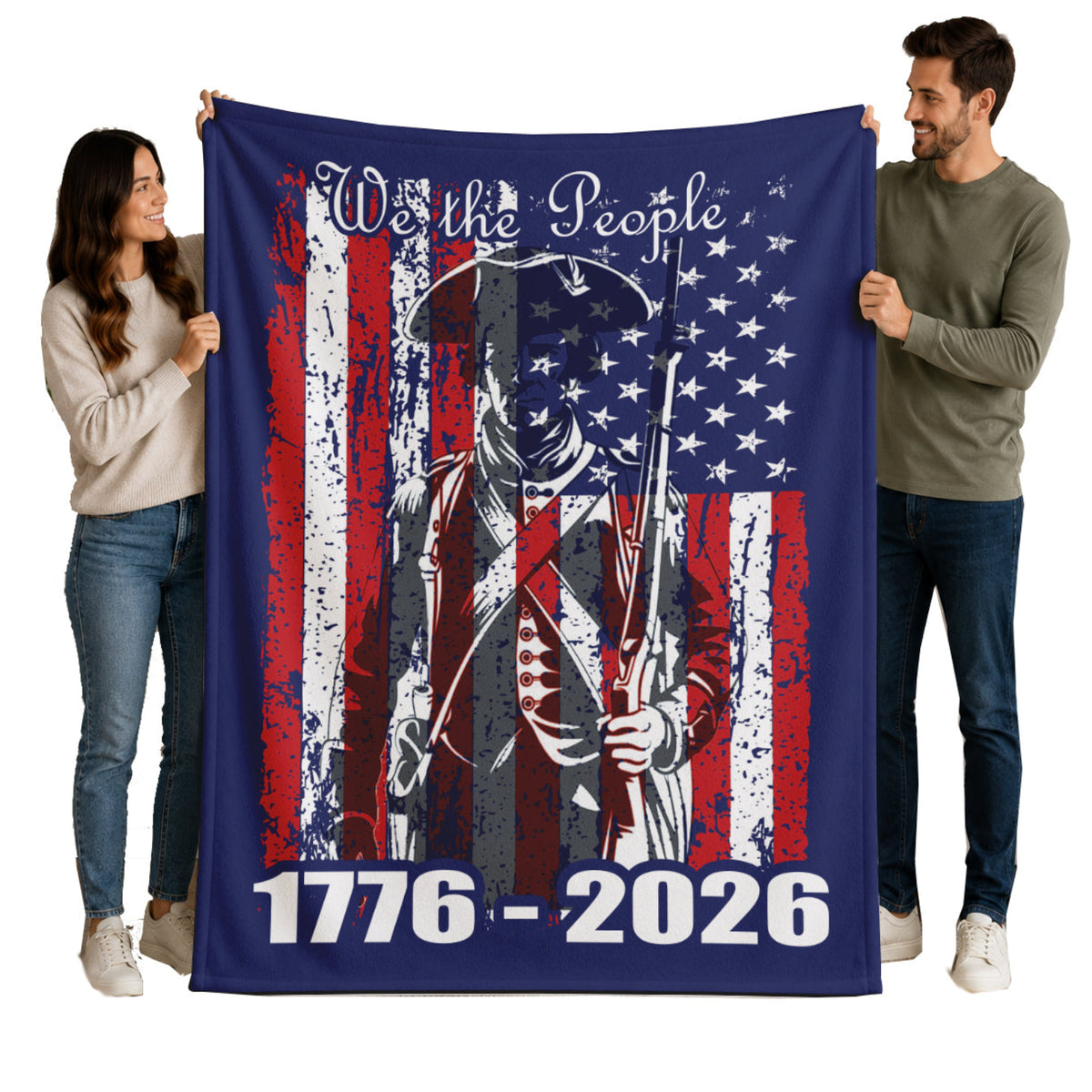 We The People Blanket | 1776-2026 America 250th Anniversary | Custom Name