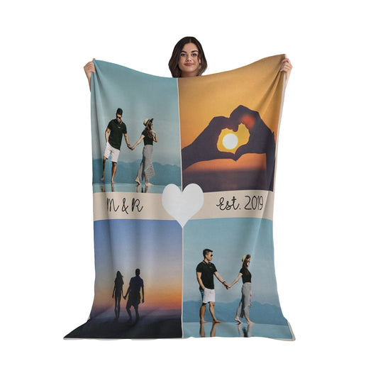4 Photos Love Blanket