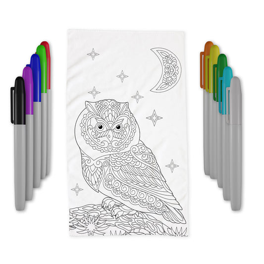 Custom Doodle Towel with Owl Design