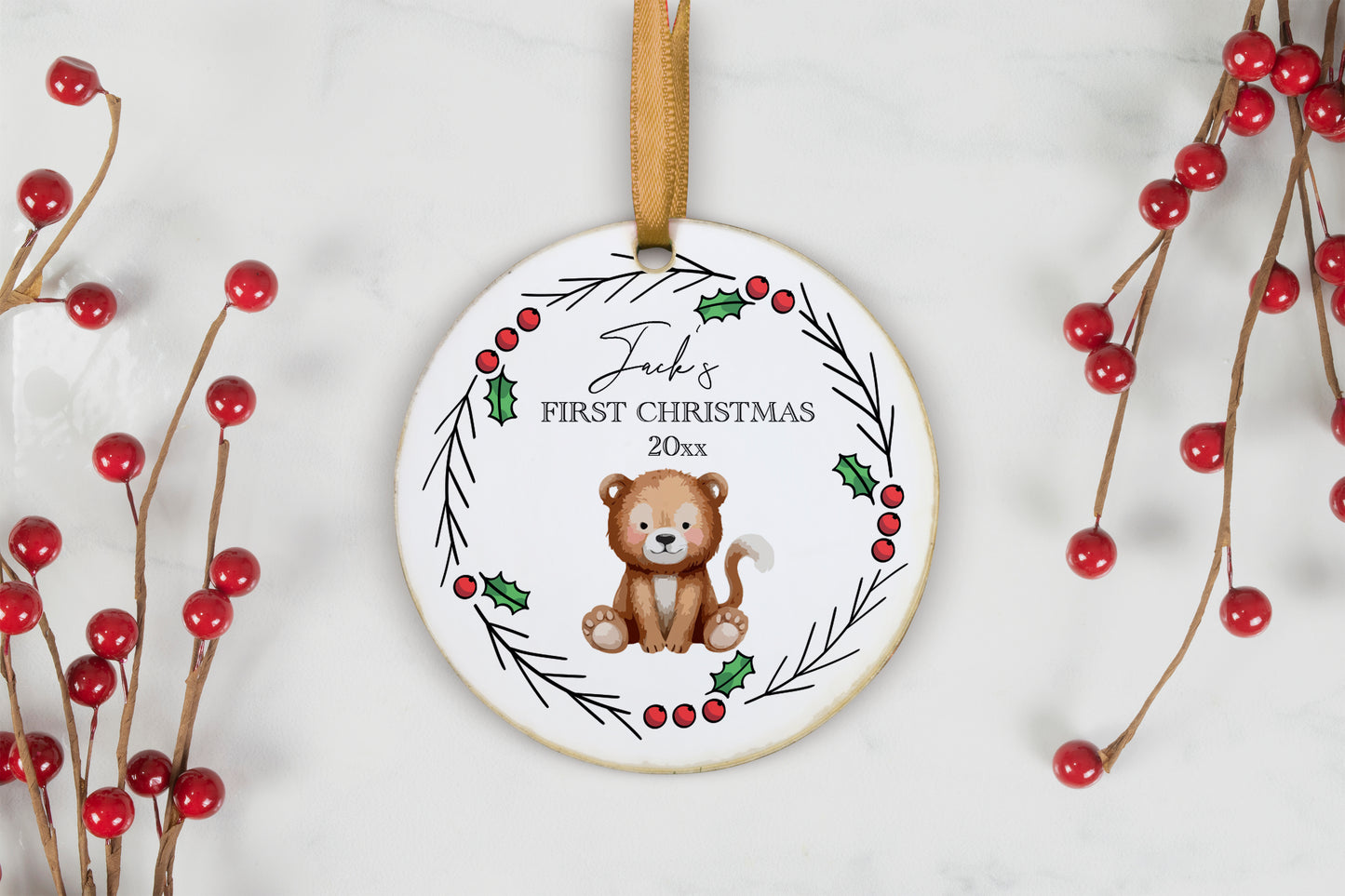 Fox Baby's First Christmas Ornament