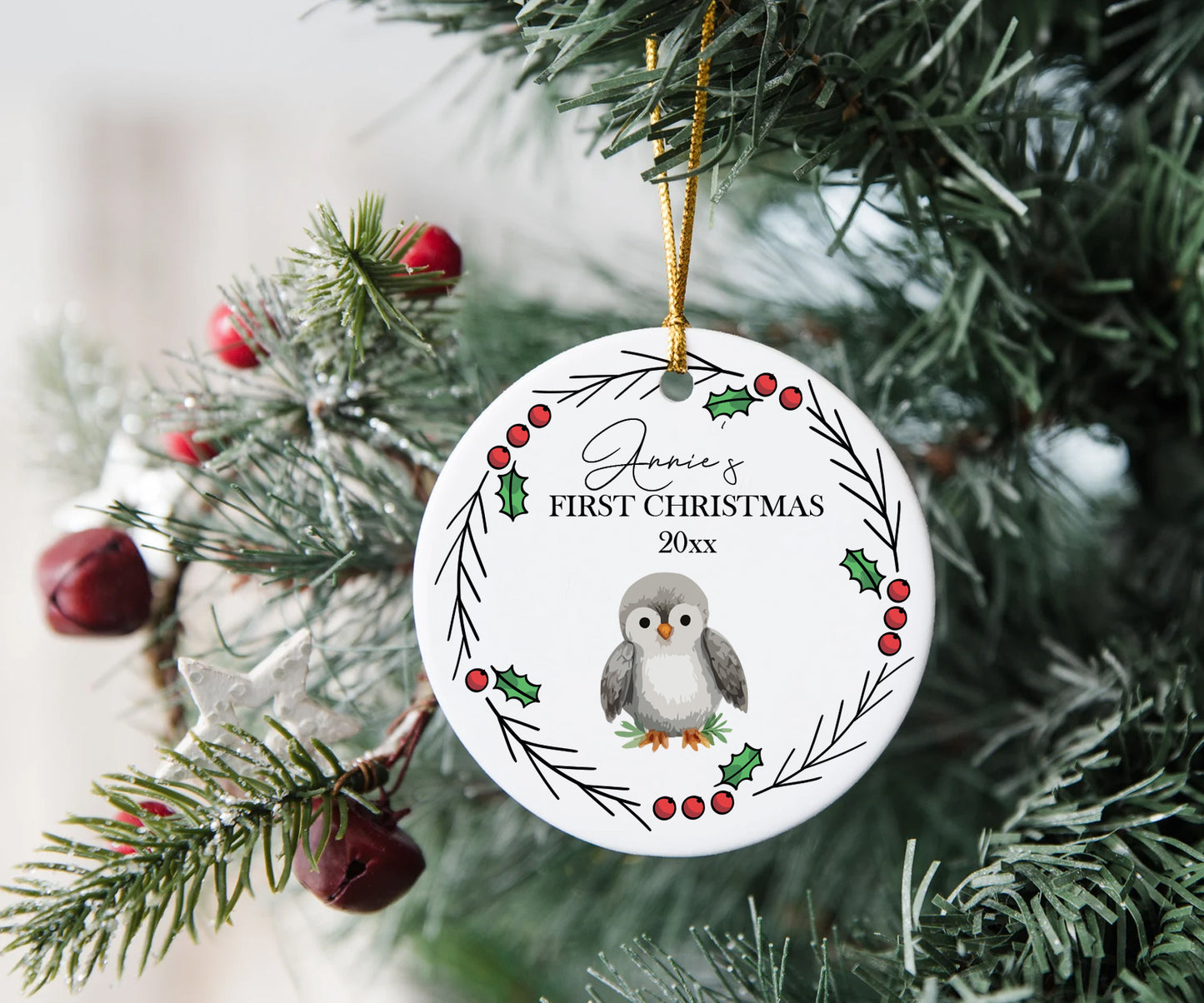 Penguin Baby's First Christmas Ornament