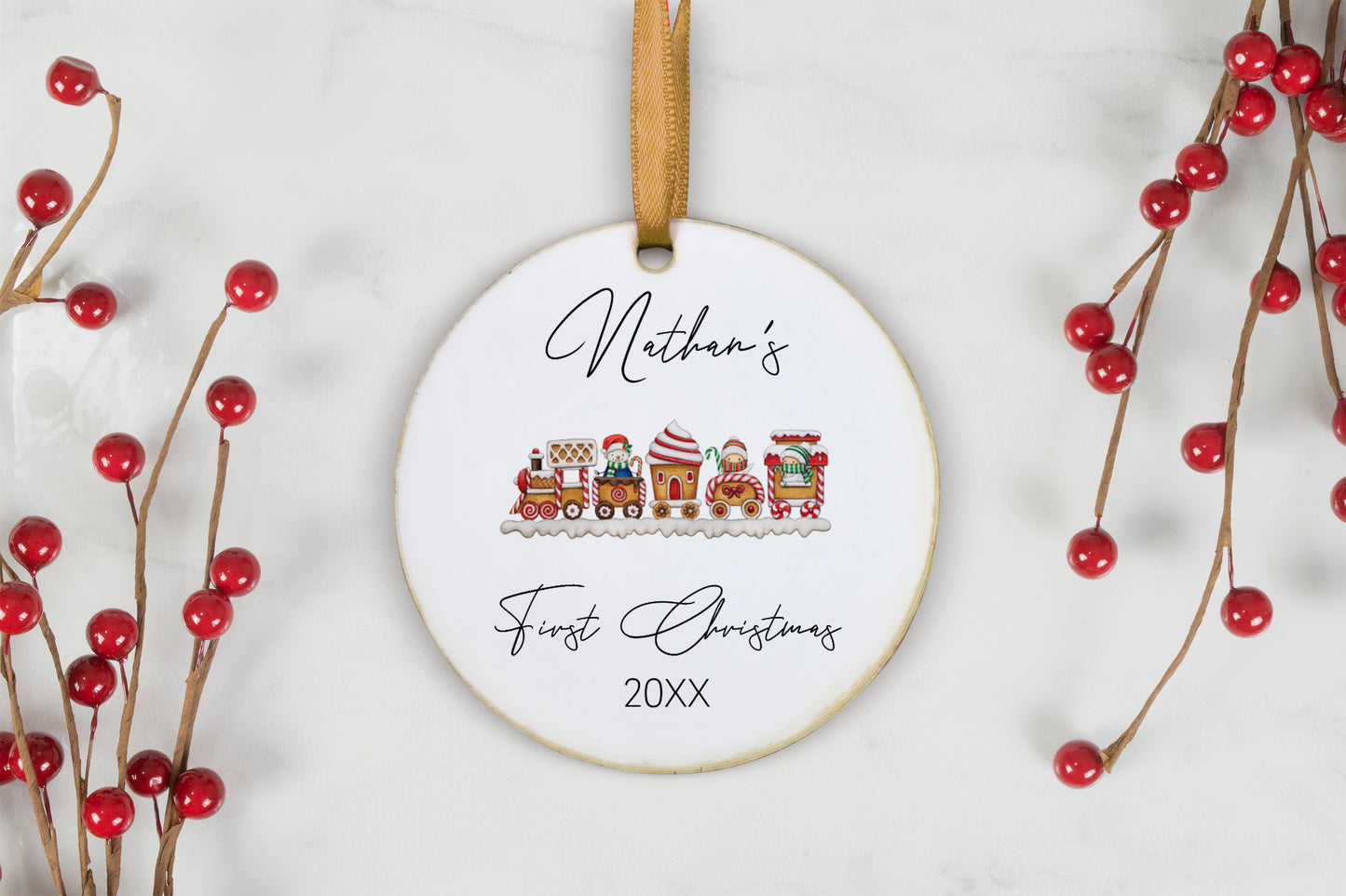 Candy Train Baby's First Christmas Ornament