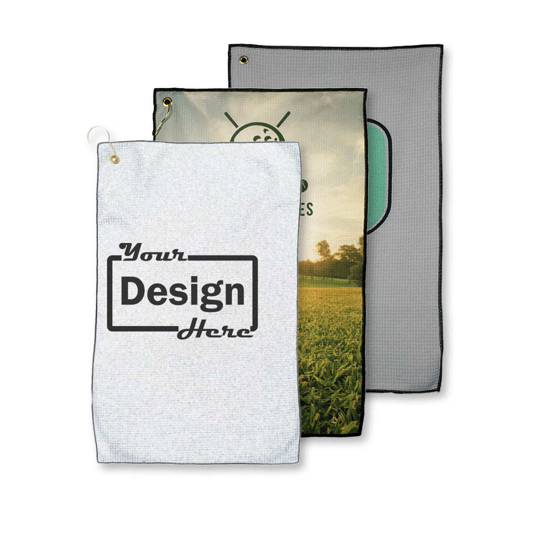 Design Your Own - Microfiber Waffle Golf Towel  (16” x 26”)