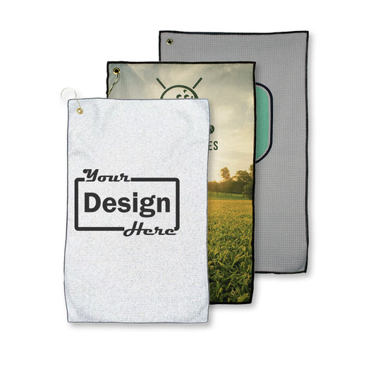 Design Your Own - Microfiber Waffle Golf Towel  (16” x 26”)