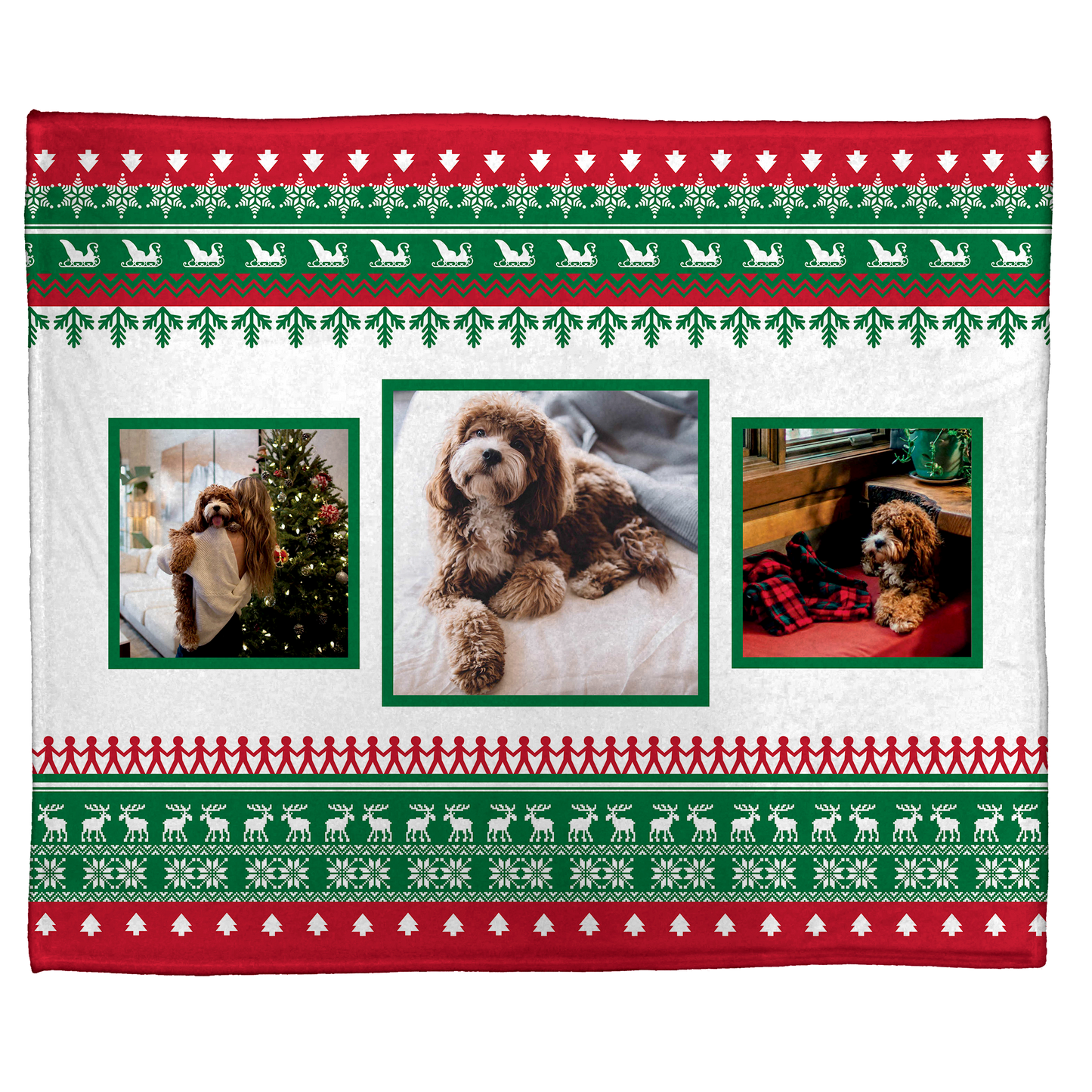 Sweaters, Sleighs, and Reindeer: Personalized Throw