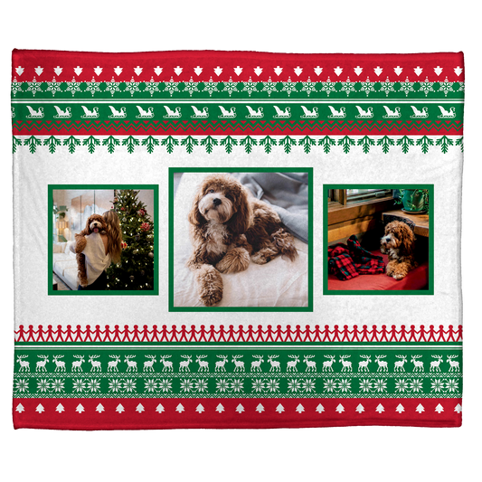 Sweaters, Sleighs, and Reindeer: Personalized Throw