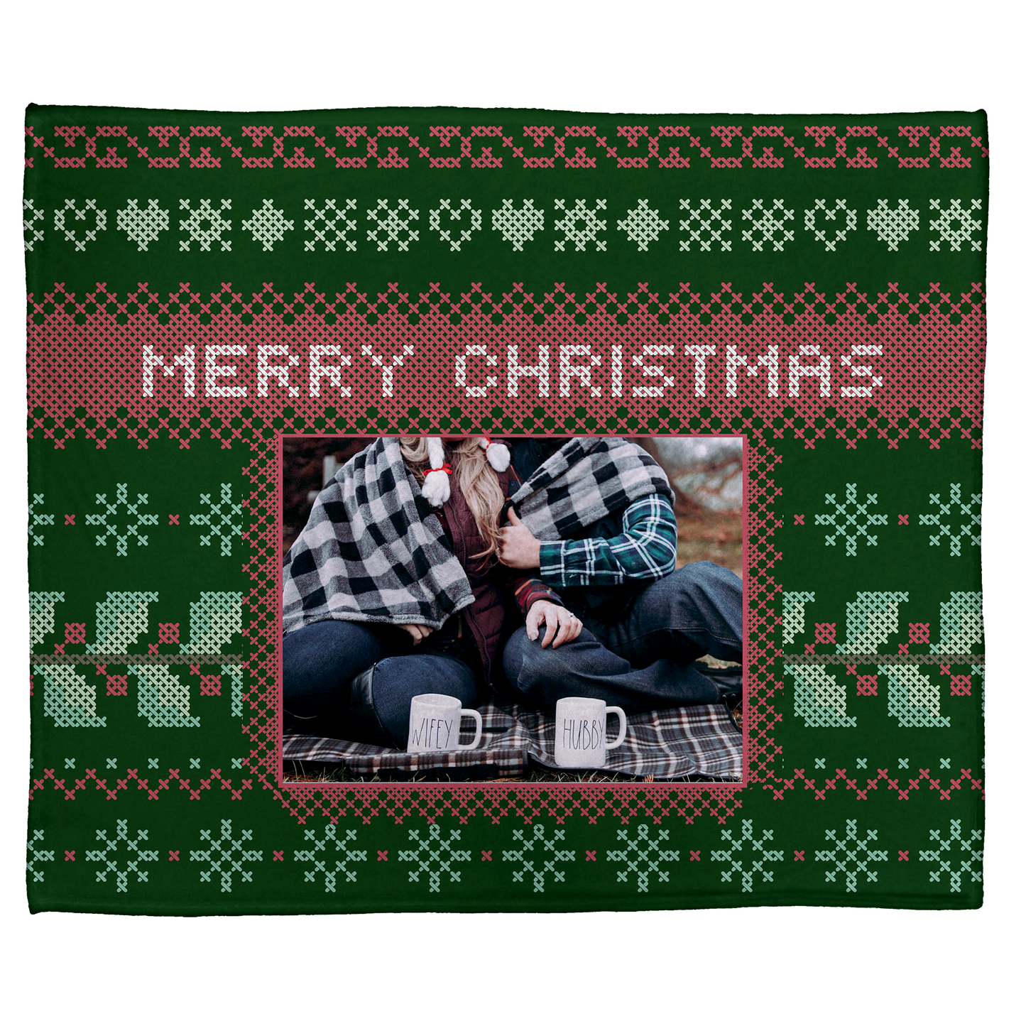 A Needlepoint Christmas: Personalized Throw Blanket