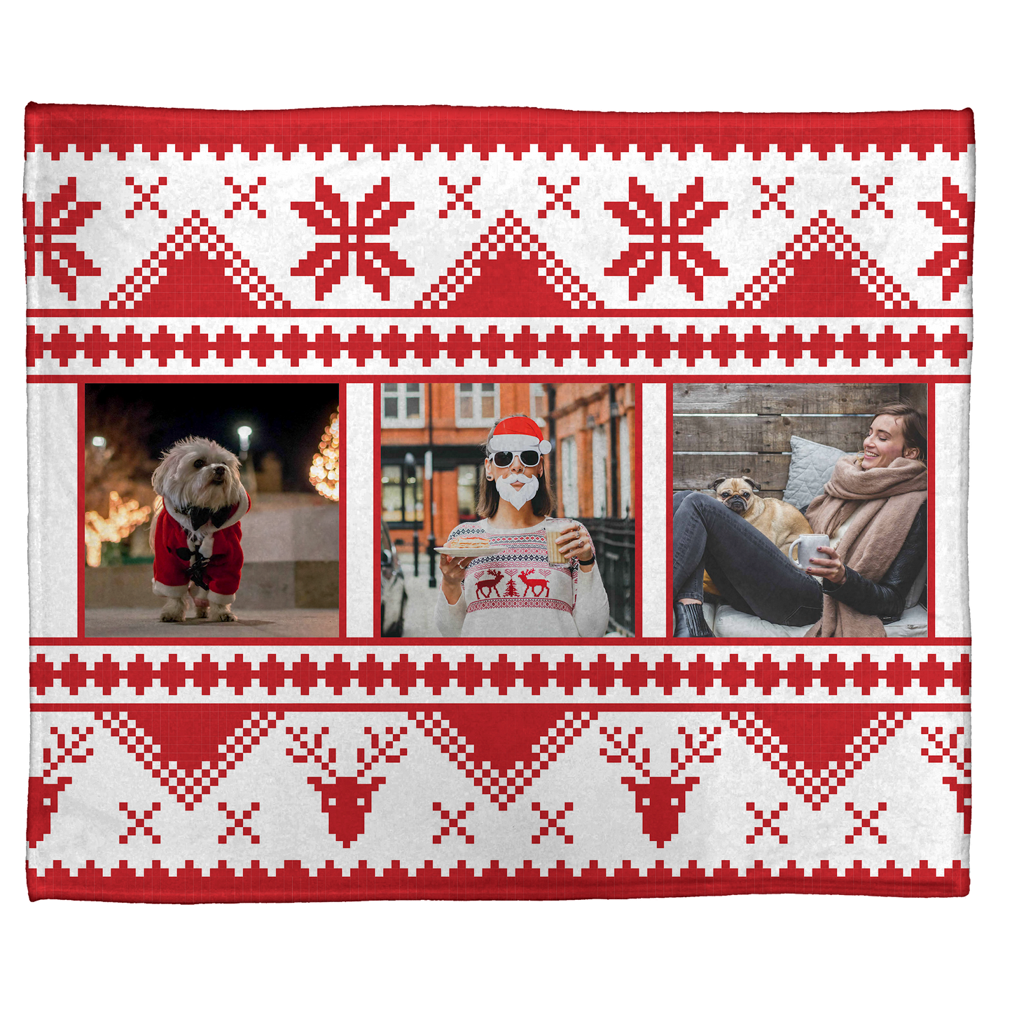 The Red Christmas Sweater: Personalized Throw
