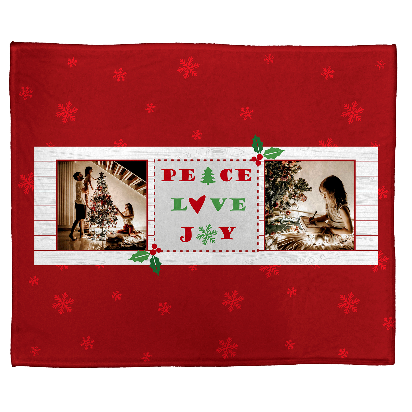 Peace, Love, Joy: A Personalized Throw