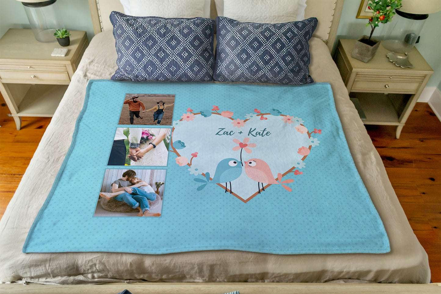 Love Birds: Plush Throw (50” x 60”)