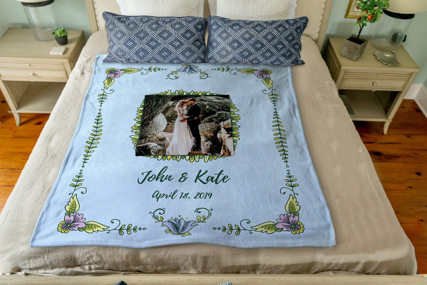 Floral Sketches: Plush Throw (50” x 60”)