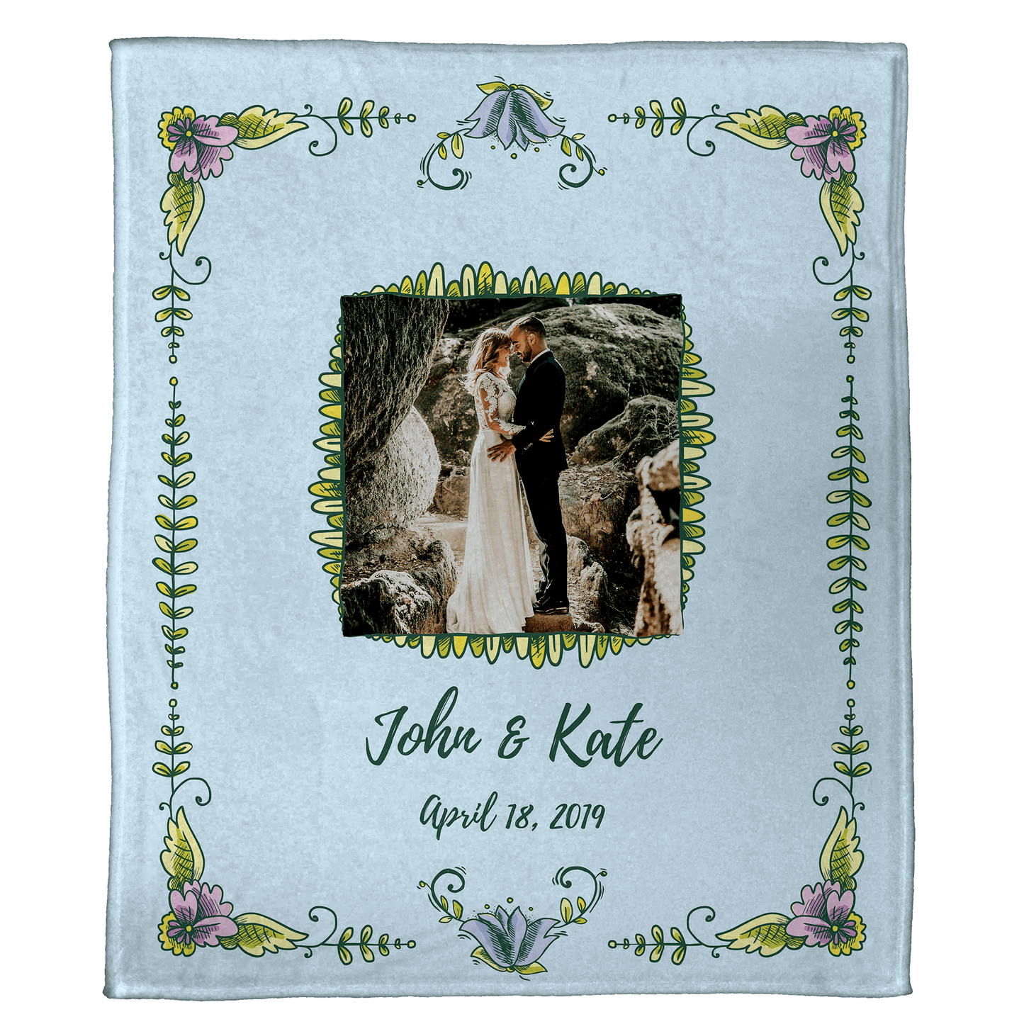 Floral Sketches: Plush Throw (50” x 60”)