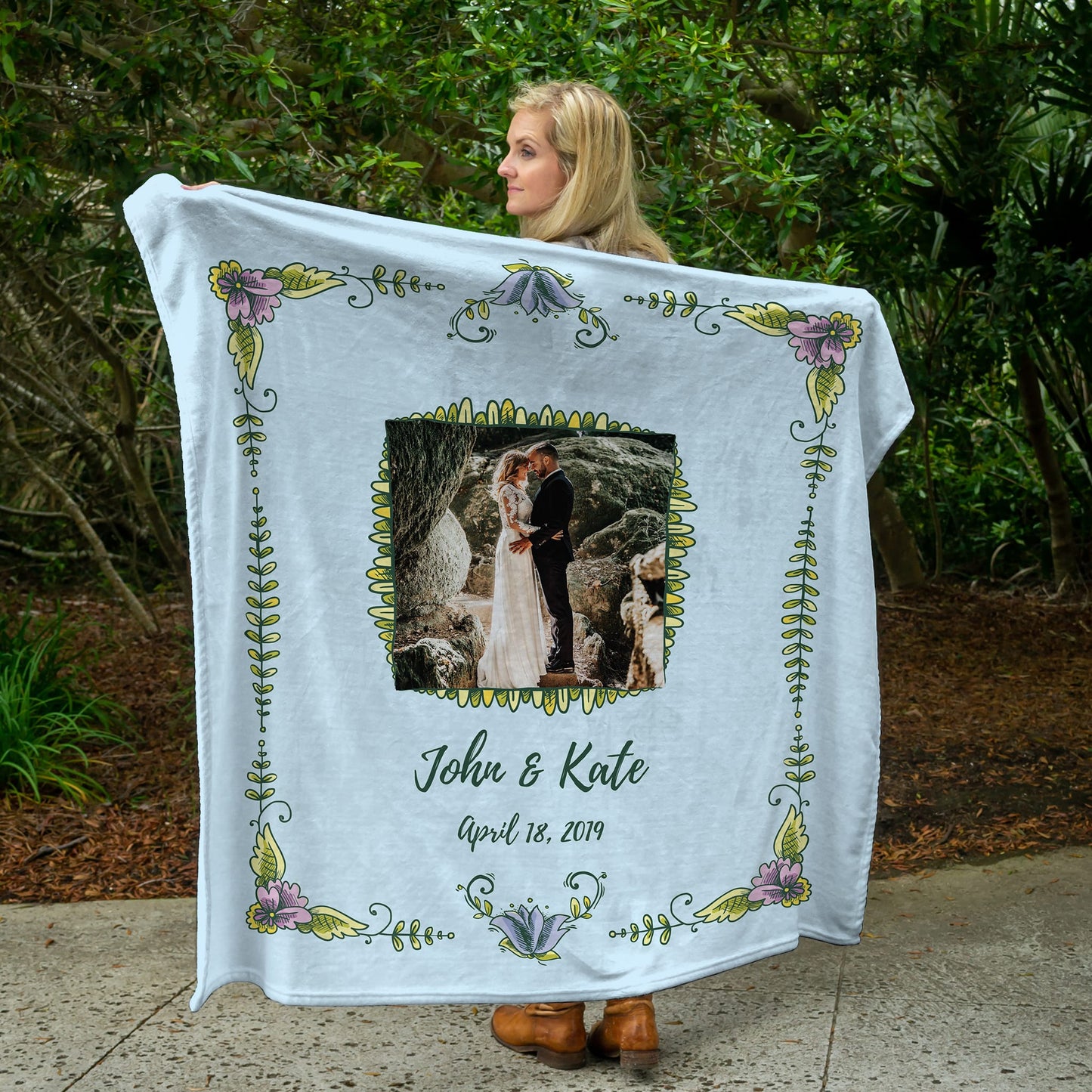 Floral Sketches: Plush Throw (50” x 60”)