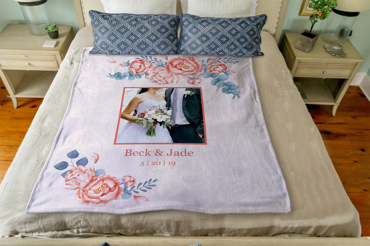 Peonies: Plush Throw (50” x 60”)