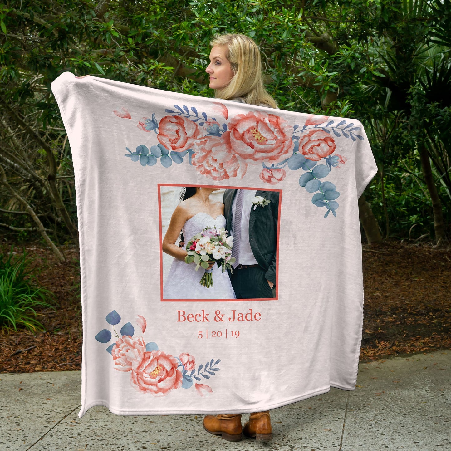 Peonies: Plush Throw (50” x 60”)