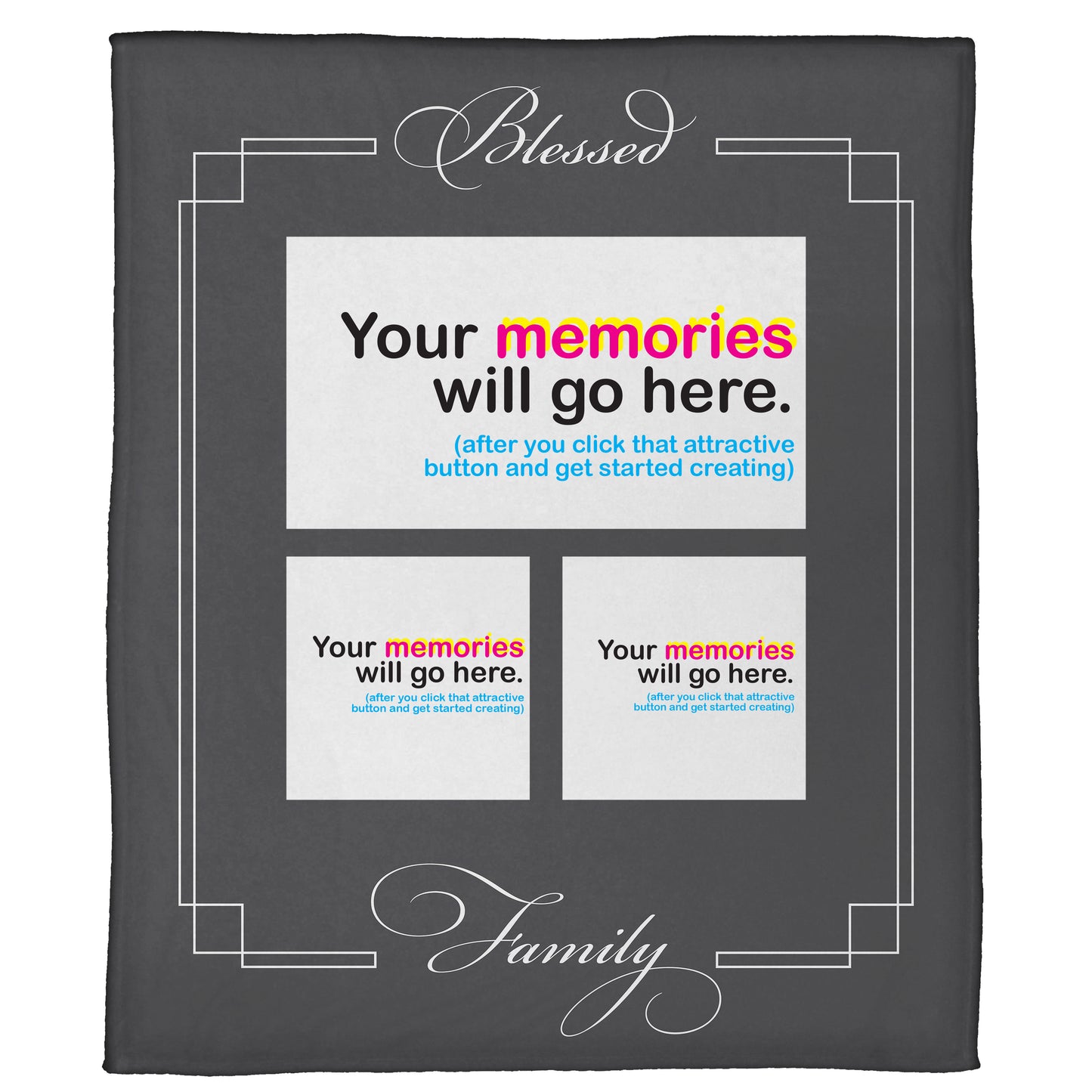 Blessed Family Plush Throw (50” x 60”)