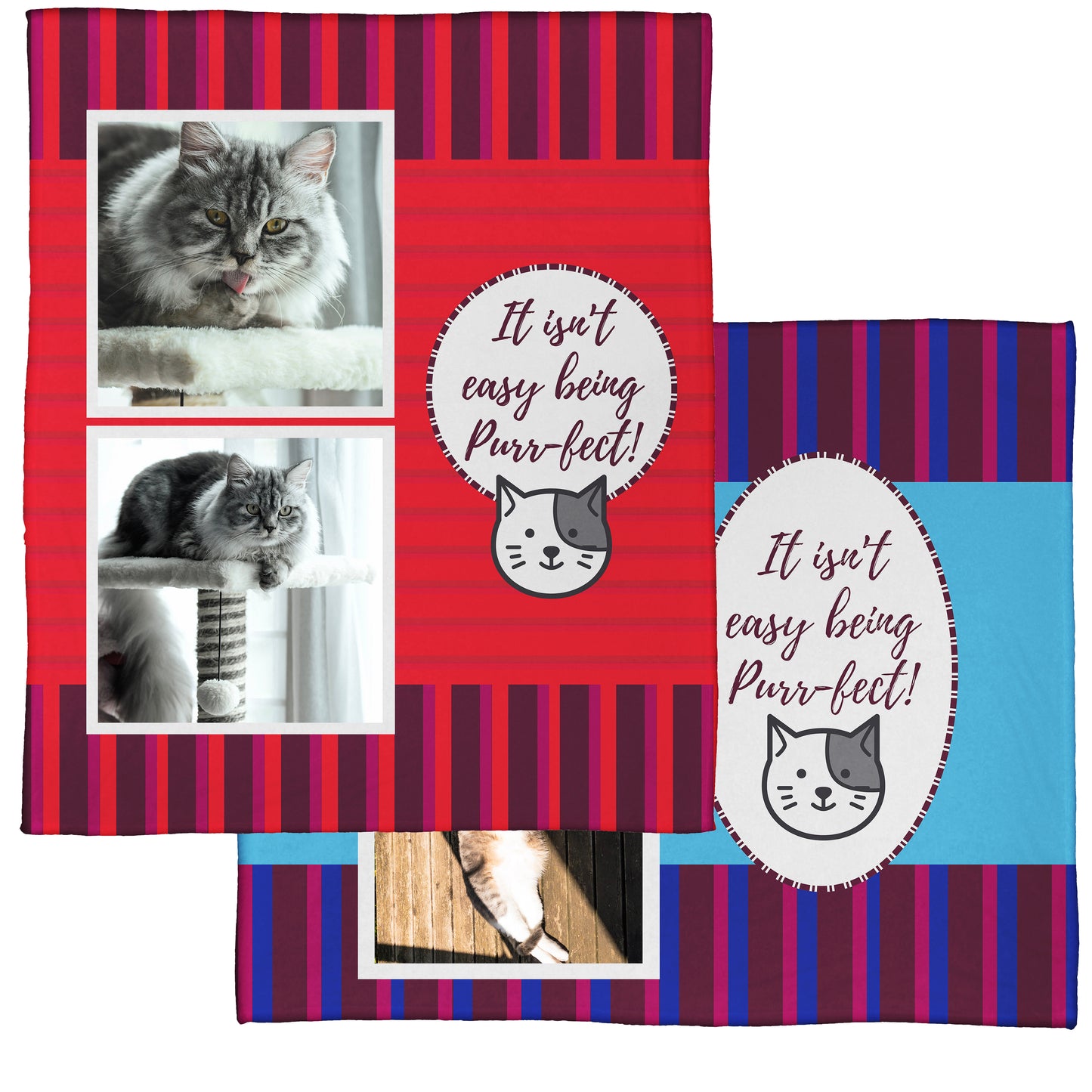 It's Not Easy Being Purr-fect: A Pet Plush Throw In Pink (50” x 60”)