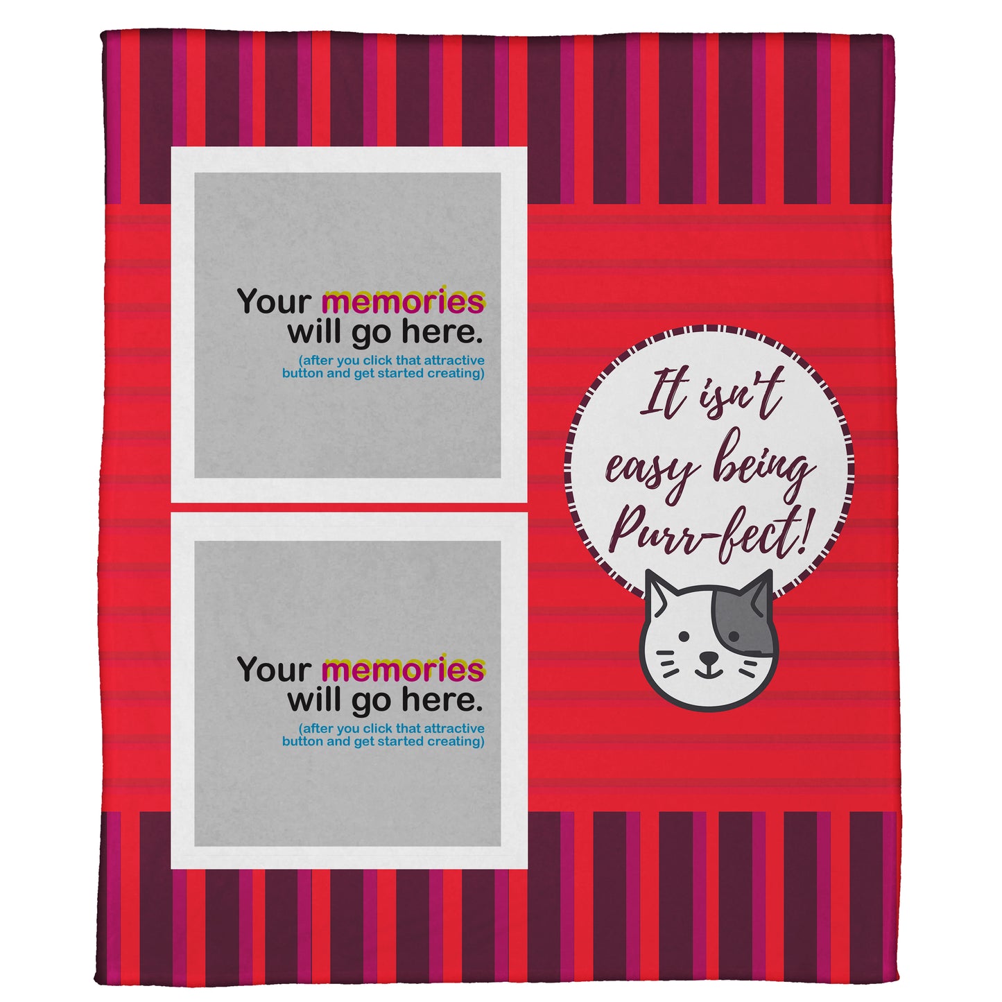 It's Not Easy Being Purr-fect: A Pet Plush Throw In Pink (50” x 60”)